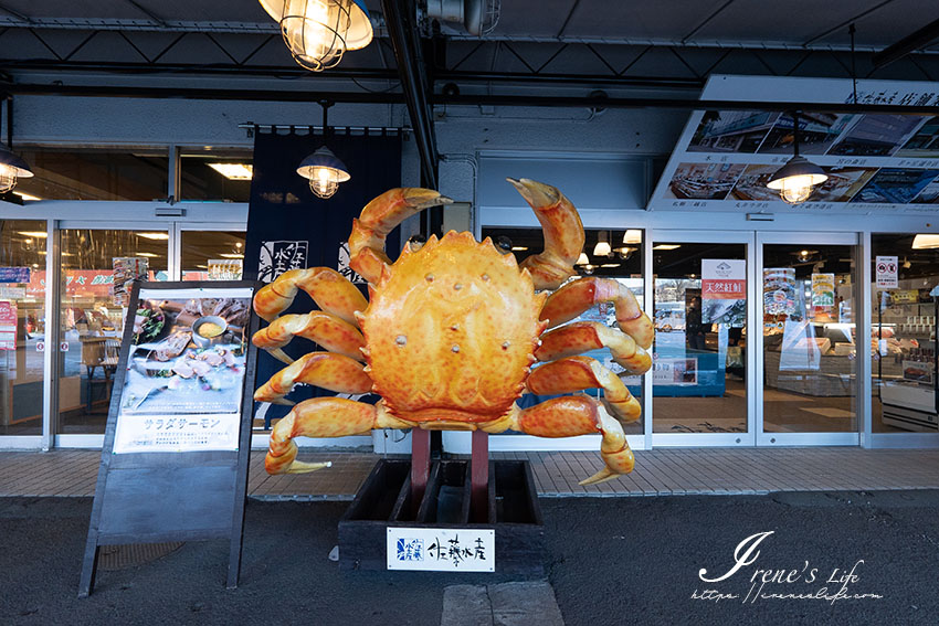 札幌場外市場吃現撈帝王蟹！早餐就吃痛風餐，杉山水産 根室かに市場一蟹二吃超滿足