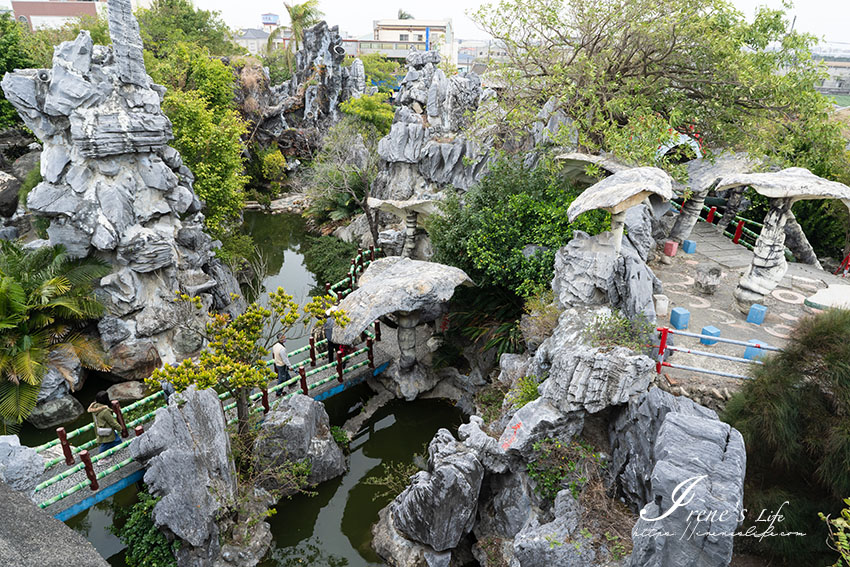 雲林免費景點，超美的庭園迷宮，居高臨下的彩虹橋，全程走完至少要一個小時